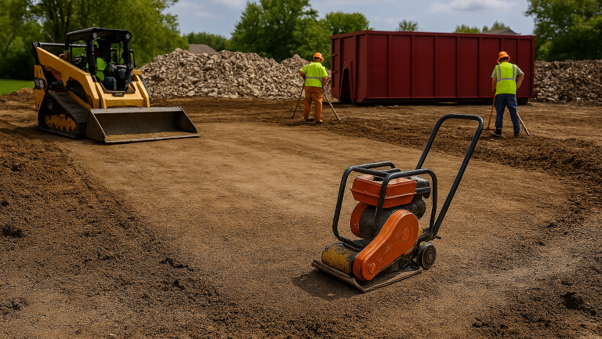 Jak przygotować plac pod kontener na gruz