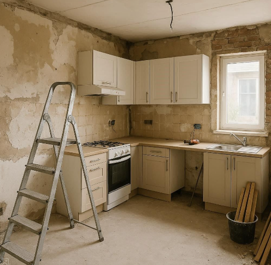 Kuchnia w trakcie remontu