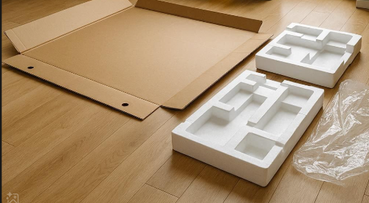 Elementy opakowania telewizora